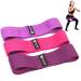 ELVIRE Fabric Resistance Bands for Working Out | Exercise Bands Resistance Bands Set of 3 | Booty Bands for Women Workout Bands Resistance Loops | Leg Bands for Working Out Glute Bands Squat Bands Short Coral & Purple