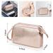 Rose Gold Small Makeup Bag - Travel Organizer & Toiletry Pouch for Women & Girls - Buy Online on GoSupps.com