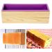 Ogrmar Flexible Rectangular Soap Silicone Mold with Wood Box - DIY Soap Cake Making Tool - 42oz - Purple (2PCS) - Buy Online on GoSupps.com