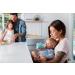 Lifefactory 4 oz Glass Baby Bottle with Stage 1 Nipple and Silicone Sleeve - Cantaloupe - Buy Online on GoSupps.com