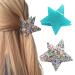Lorenleya Hair Claws Clips for Women - Sparkling Cute Star Hair Accessories in 2 Colors Fashionable Hair Styling Gift for Girls(Colorful Green) Green Colorful