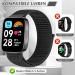 Shop BTTNG Adjustable Breathable Nylon Bracelet for Xiaomi Redmi Watch 3 Active - Unisex Sport Solo Loop Replacement in Deep Black + Reflective Black - Buy Online on GoSupps.com
