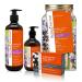 Natural Solution Bath & Body Gift Set with Relaxing Lavender Oil Includes Body Wash Hand Soap Charcoal Soap Bar and Bath Salt Perfect Gifts Set for Birthday & Christmas Personal Care Gift Set (4 in 1)