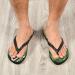 Mnsruu Summer Sandals | Zigzag Flip-Flops with Palm Pattern | XL Multicolored | Perfect for Home Hotel Spa & Travel - Unisex Footwear - Buy Online on GoSupps.com