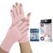 Doctor Developed Compression Gloves for Arthritis & Doctor Written Handbook/Fingerless Arthritis Gloves for Women & Men Hand Support for Arthritis Pain Relief & Carpal Tunnel (Pink L) Pink (Open Fingertips) L