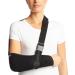 ArmoLine Deluxe Arm Sling - Breathable Fabric Black Broken Arm Bandage (Size S) - Shoulder Immobilizer - Pack of 1 - Buy Online on GoSupps.com