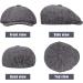 2 Pack Men's Classic Wool Blend Newsboy Hats - Black/Grey - Buy Online on GoSupps.com