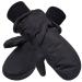 SimpliKids Children's Snow Gloves Sports Insulation Waterproof Winter Kids Ski Mittens Black Solid S(4-6Y)