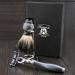 Men's Shaving Kit - 3 Edge Razor Black Badger Hair Brush & Stainless Steel Stand | Perfect Grooming Set for Men - Buy Online on GoSupps.com