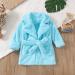 Soft Blue Flannel Bathrobe for Toddlers 6-7 Years | Jelly Baby Boys & Girls Nightwear - Buy Online on GoSupps.com