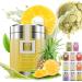 Tea Uniqo - Ananas Matcha Latte Powder - Ideal to Bubble Tea Shakes or Pur - Japanese Macha powder with Pineapple taste without artificial dyes in noble can