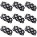 WILLBOND 9 Pieces Soccer Headbands for Girls Boys Elastic Soccer Headbands Adjustable Soccer Hair Accessories Soccer Team Gifts for Girls Teens Women Adults (Black)