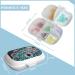 Travel Pill Organizer - 8 Compartment Portable Pill Case | Daily Pill Box for Vitamins & Supplements - Blue Datura - Buy Online on GoSupps.com