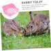 COLLBATH Box Rabbit Toilet Guinea Pig Cooling Racks for Baking Pet Litter Pan Trainer Cat Toilet Plastic 28.5X23.5X15.5CM Pink - Buy Online on GoSupps.com