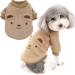 Zweitea dogs winter coats for small dog puppies sweater sweaters clothes soft warm dog jackets pet cold weather clothing coat for chihuahua york brown xl xl brown