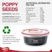 Tropgo Poppy Seeds 200g - Gluten Free Poppy Seeds in Resealable and Recyclable Tub - Non-GMO Poppy Seeds for Eating - Enhance Baking and Cooking - Buy Online on GoSupps.com