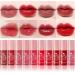 DAGEDA 10-Color Pearlescent Lipstick Set Waterproof Non-Stick Liquid Lip Gloss  Long-Lasting Moisturizing  Lip Enhancement And Lip Care Cute Lip Glaze Beauty Makeup Kit (Set A) Color A
