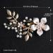 ISLHJDD Shining Hair Clip Bridal Hair Barrettes Pins Gold Leaf Flower Pearl Barrette Wedding Hair Accessory Elegant Bridal Hair Accessories(Gold) - Buy Online on GoSupps.com