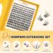 DIY Eyelash Extensions Set - 144 PC Natural Curl Clusters with Adhesive | Easy At-Home Application for Beginners - Quwel QUJX-KIT - Buy Online on GoSupps.com
