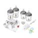 Nuby Newborn Baby Bottle Starter Set 2 x 180ml Bottles with Slow Flow Teats | 2 x 270ml Bottles with Slow Flow Teats | Bottle Brush | Soother | Bandana Bib | Teether