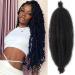 Xtrend 30 Inch Pre-Separated Springy Afro Twist Hair 8 Packs Spring Twist Hair For Distressed Soft Locs Natural Black Synthetic Hair Extension For Women 30 Inch (Pack of 8) 1B#