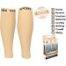 Physix Gear Sport Wade Calf Compression Sleeves for Men & Women | Heavy Leg Support | Faster Recovery | L/XL (14-19) | Nude Beige | 1 Pair - Buy Online on GoSupps.com