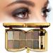 10 Colors Sparkle Shimmer Eyeshadow Palette Gold Eyeshadow Shimmer Makeup Palette Highly Pigmented Long Lasting Makeup Set Eye Shadow Palette Makeup 06