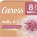 Caress Bar Soap - Silky Soft Skin Daily Silk with Floral Fusion Oil - 8 Bars (3.75 oz) - International Shipping - Buy Online on GoSupps.com