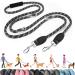 Eyien dog leash 3m for medium -sized large dogs 8in1 drag line with 3 adjustable buckles and handles reflective double leash for 2 dogs - below 100kg thickened freehand linen dark gray