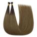 Youngsee Genius Weft Extensions - Real Hair Brown Ombre 55cm | Soft Virgin Hair 25g #R3/8 for Natural Look - Buy Online on GoSupps.com