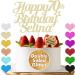 Cake Topper Personalised Happy Birthday Cake Topper Cake Decorations Double Sided Glitter Cake Toppers with Any Name & Age for 1st 10th 18th 20th 21st 40th 50th 60th 70th 80th (Champagne Gold) - Buy Online on GoSupps.com