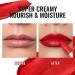Oulac Red Shimmer Lipstick - Moisturizing Tinted Lip Balm with Gold Finish, Shea Butter Infused, Vegan & Gluten-Free (PG02) Red Coral - Buy Online on GoSupps.com