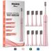 Wagner & Stern ultrasonic whitening Electric Toothbrush with 8 Charcoal Black Brush Heads. for Fresh Breath & Healthy Smile. (Pink)