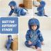 COOKY.D Unisex Winter Hooded Romper Jumpsuit Blue | 2-36 Months | 2-5 Months - Buy Online on GoSupps.com