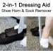 Long Handled 26 Shoe Horn and Sock Remover - Dressing Aid for Seniors, Elderly, Disabled - Easy To Use Sock Otter - Buy Online on GoSupps.com
