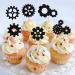 Ercadio 24 Pack Robot Gears Cupcake Toppers Black Cartoon Robot Gears Cupcake Toppers Picks Robot Gear Happy Birthday Cake Decor for Robot Theme Boys Birthday Baby Shower Party Supplies Pattern 4 - Buy Online on GoSupps.com