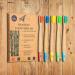 Bamboo Toothbrushes for Adults - BPA-Free Biodegradable Eco-Friendly Family Pack (5 Rainbow Colors) - Plastic-Free Packaging - Buy Online on GoSupps.com