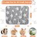 Soft & Warm X-Large Small Animal Bed Mat | Suitable for Guinea Pig, Hamster, Rabbit, Rat, Bearded Dragon | Star Grey - Buy Online on GoSupps.com