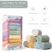 Lulu Moon Absorbing Bibs for Babies - 8 Piece Unisex Triangle Drool Bib Set (Ocean) | Adjustable Soft Musselin Neckerchiefs - Buy Online on GoSupps.com
