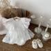 imKutie Baby Girl Romper - Lace Embroidered Ruffle Princess Dress for 1st Birthday Cake Smash Outfit, 6-12 Months - Buy Online on GoSupps.com