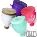 Hydra Cup [4 PACK] - Protein Powder Funnel w/ three compartments, pill & supplement storage container & dispenser, pair w/ shaker bottle on the go for pre/post workout (Purple/Pink/White/Gold/Green) Purple, Pink, White/Gol…