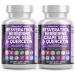 Clean Nutraceuticals Resveratrol Berberine Grape Seed Extract Quercetin Green Tea Extract Polyphenol Supplement for Women & Men N-Acetyl Cysteine Acai Extract - 2Pack