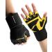 Manueklear training gloves men's strength sports with wrist band fitness gloves men and women gym gloves women for crossfit bodybuilding cycling ... s yellow-s