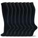 fenglaoda 8 Pairs Compression Socks for Men & Women 20-30 mmHg Knee High Nurse Pregnant Running Medical and Travel Athletic B-8 Pairs-black-new Large-X-Large