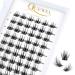 Eyelashes Individual QueWEL Individual eyelashes lashes curl mix8-16 eyelash segments wide foundation individual eyelashes for eyes make-up diy eyelash extensions (fluffy 02-c mix) 1 piece (1 Pack) Fluffy 02-c-mix 8-16mm