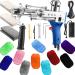 Tufting Gun Kit Cut Pile Rug Tufting Gun Electric Carpet Weaving Machine High Speed Carpet Tufting Gun Handheld Knitting Rug Gun with Wool and Tufting Cloth 100-240V  7-21 mm Adjustable