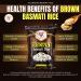 Taj Gourmet Naturally Aged Brown Basmati Rice 5 lbs - Resealable Pouch - Buy Online on GoSupps.com