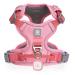 Pawaii dog harness dog harness medium-sized dogs pink anti-train tableware for dogs anti-pull dishes chest harness anti-train reflective adjustable breathable breathable dog mechanism with id day (m pink) m (chest: 55cm-68cm) mimi pink