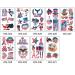 Memorial Day Temporary Tattoos - 20 Sheets Tattoo Sticker Set for Independence Day Celebration - Buy Online on GoSupps.com