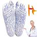 Reflexzone massage socks reflexology sock set cotton foot reflex zone sock massage sock pressure point socks for foot reflex zones massage (1 pair men (40-44)) men (40-44) 1 pair